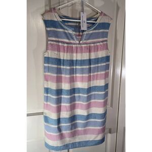 Striped Linen Dress Sleeveless Pink Blue White NWT Sz 8 by Southern Tide Tunic